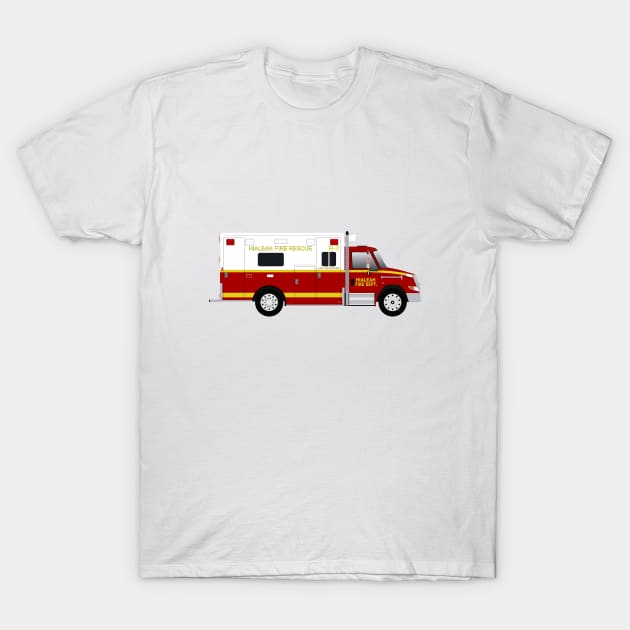 Hialeah Fl. Fire Rescue Ambulance T-Shirt by BassFishin